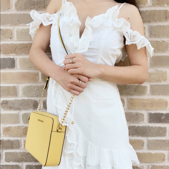 Michael kors Jet set large crossbody Pink Yellow - Picture 4 of 8